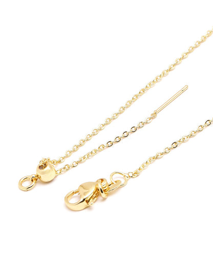 18kt Gold Plated Puff Heart Pendant and Chain