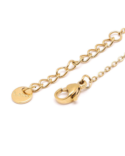 18kt Gold Plated Dangling Heart Lariat Necklace