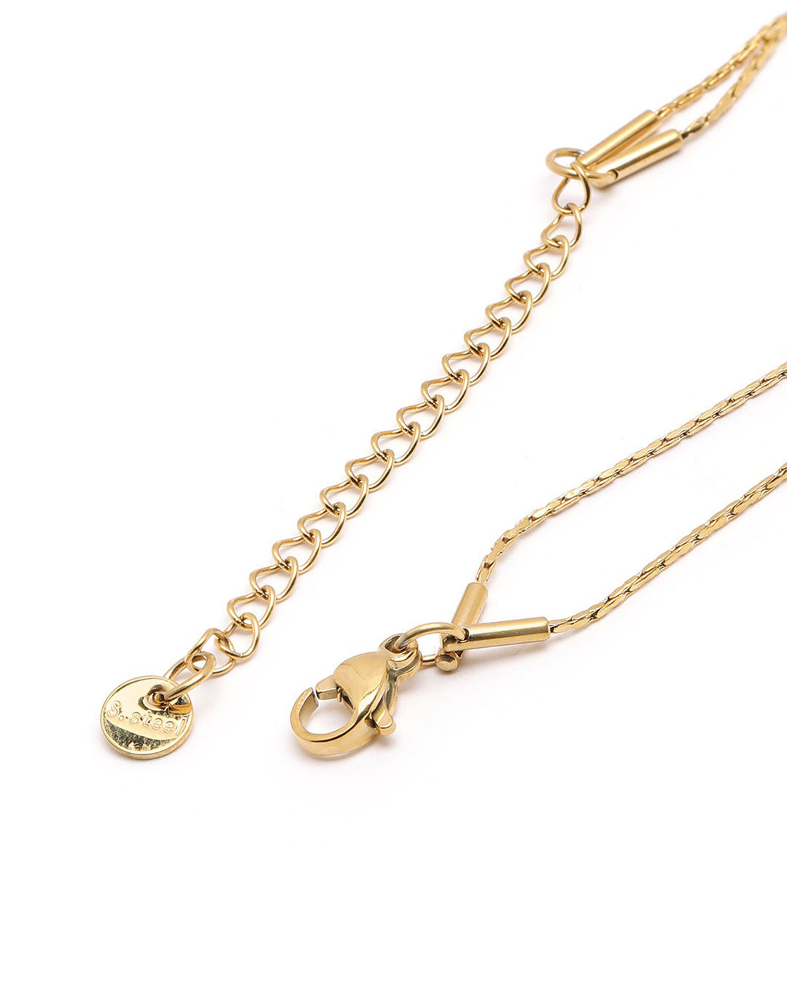 18kt Gold Plated CZ Heart Layered Necklace