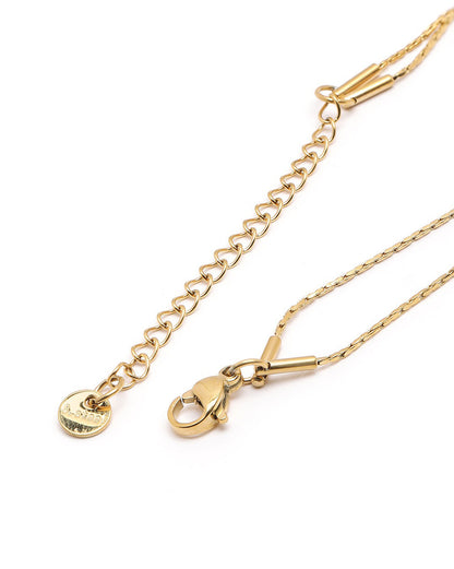 18kt Gold Plated CZ Heart Layered Necklace