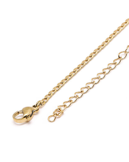 18kt Gold Plated CZ Heart Pendant and Chain