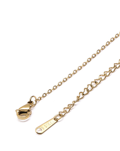 Gold Plated Color Stone Accent Necklace