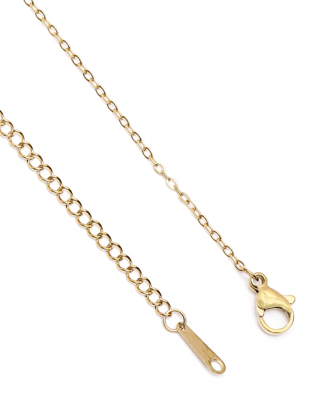 Gold Plated Dangling Bar and Pearl Necklace