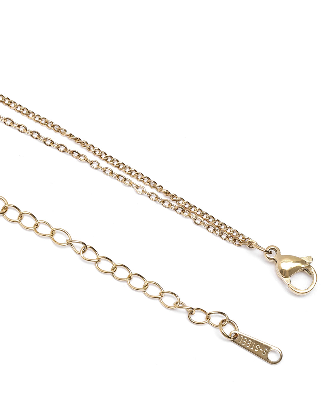 Gold Plated Heart and Pearl Charm Layered Necklace