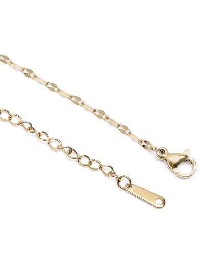 Gold Plated CZ Solitaire Pendant and Chain