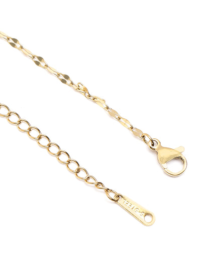 Gold Plated CZ Solitaire Pendant and Chain