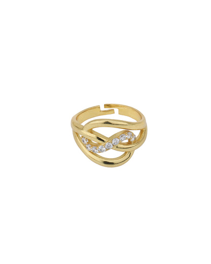 18kt Gold Plated Classic Adjustable Finger Ring