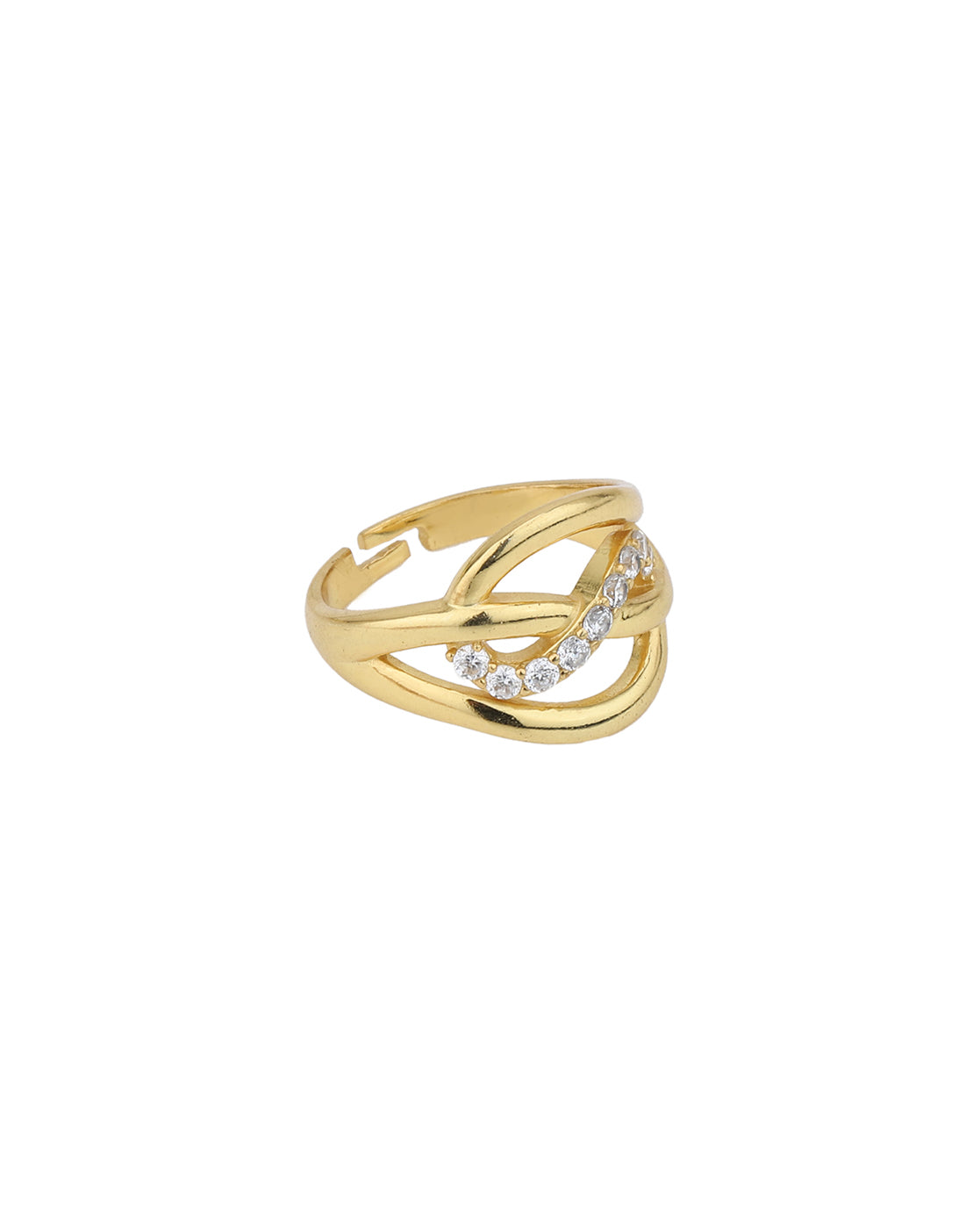 18kt Gold Plated Classic Adjustable Finger Ring