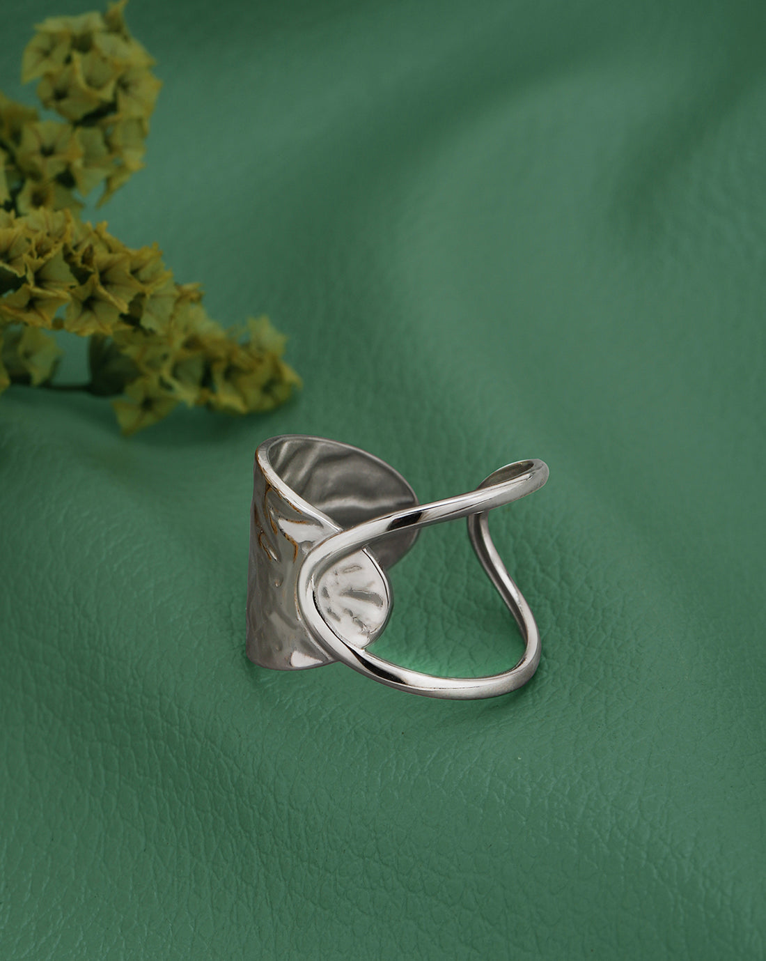 Silver Plated Fancy Adjustable Finger Ring
