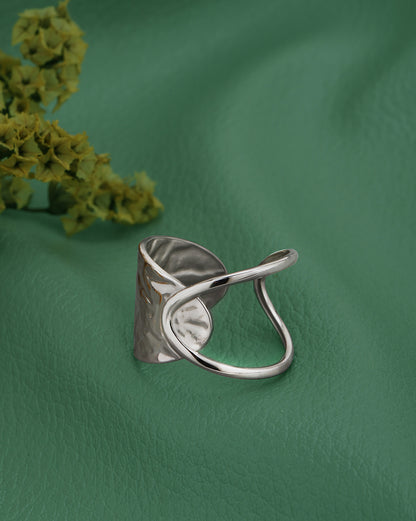 Silver Plated Fancy Adjustable Finger Ring
