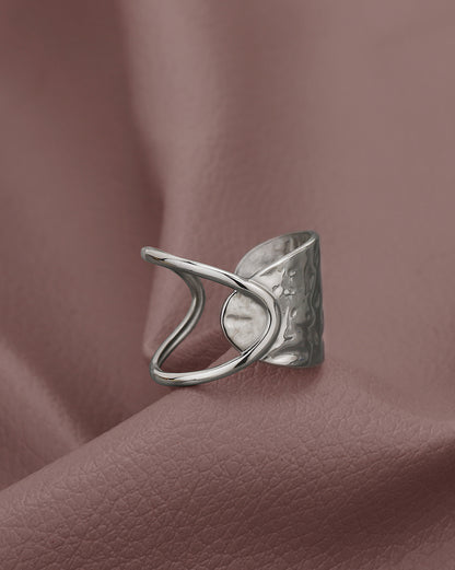 Silver Plated Fancy Adjustable Finger Ring
