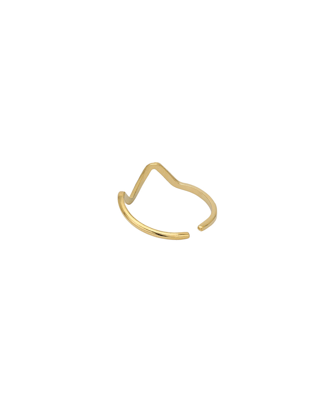 Gold Plated CZ Lifeline Adjustable Ring