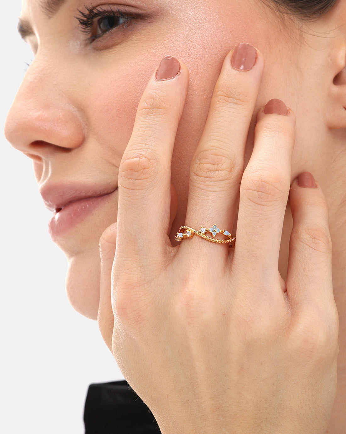 Gold Plated CZ Infinity Classic Ring