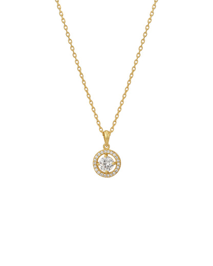 18kt Gold Plated with CZ Necklace and Earring Set