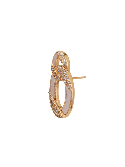Rose Gold Plated with CZ Infinity Pendant and Earring Set