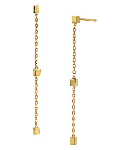 18kt Gold Plated Lariat Necklace and Earring Gift Set