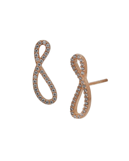 18kt Rose Gold Plated Infinity Necklace and Earring Gift Set