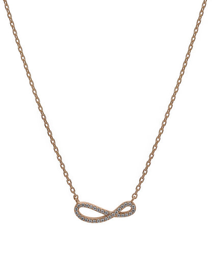 18kt Rose Gold Plated Infinity Necklace and Earring Gift Set
