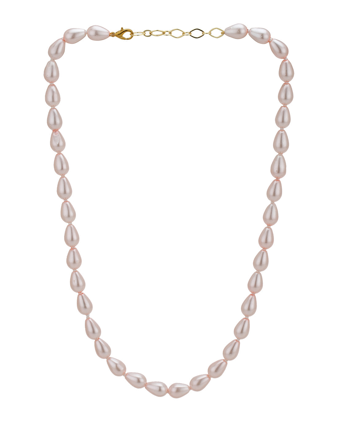 Gold Plated BabyPink Freshwater Pearl Beaded Jewellery Set
