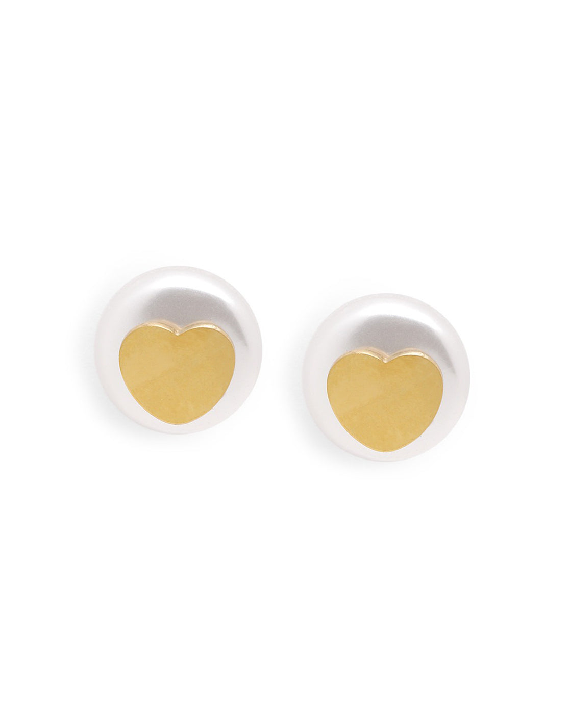 18kt Gold Plated Pearl and Heart Jewellery Set