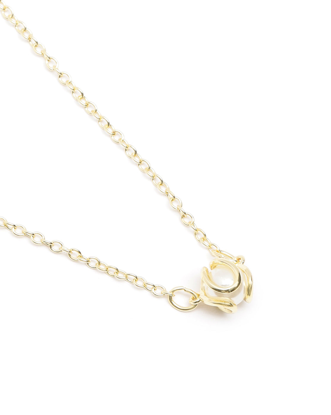 Premium Gold Plated Pearl Necklace and Earring Set