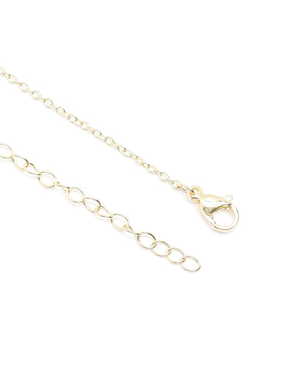 Premium Gold Plated Pearl Necklace and Earring Set