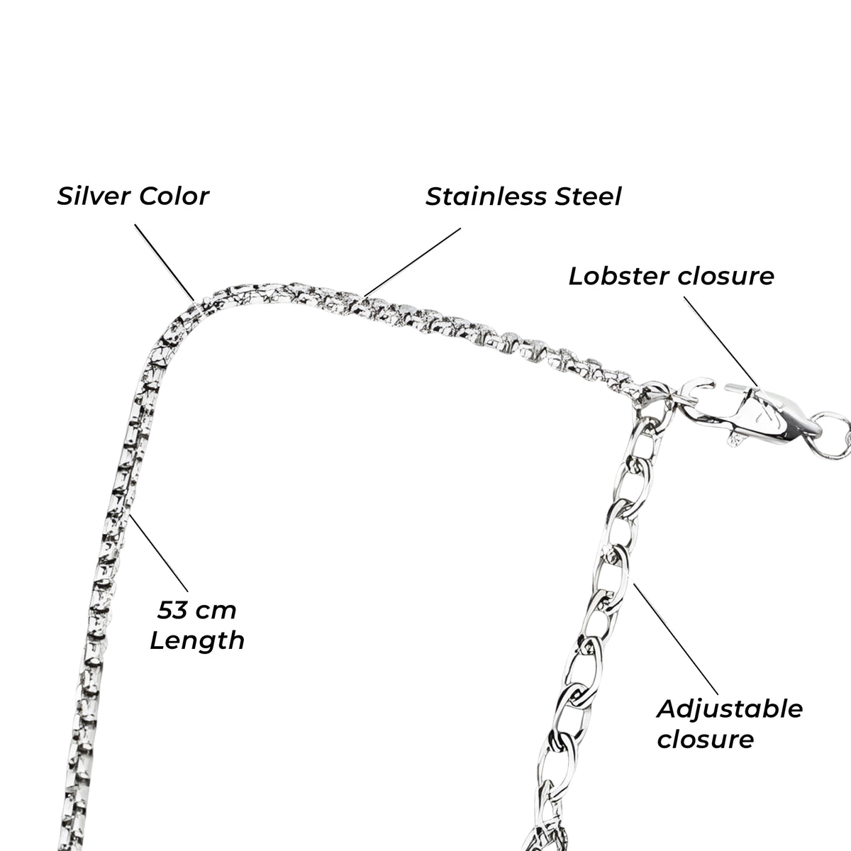 Men Pandant Black Necklace  - CLJW-13