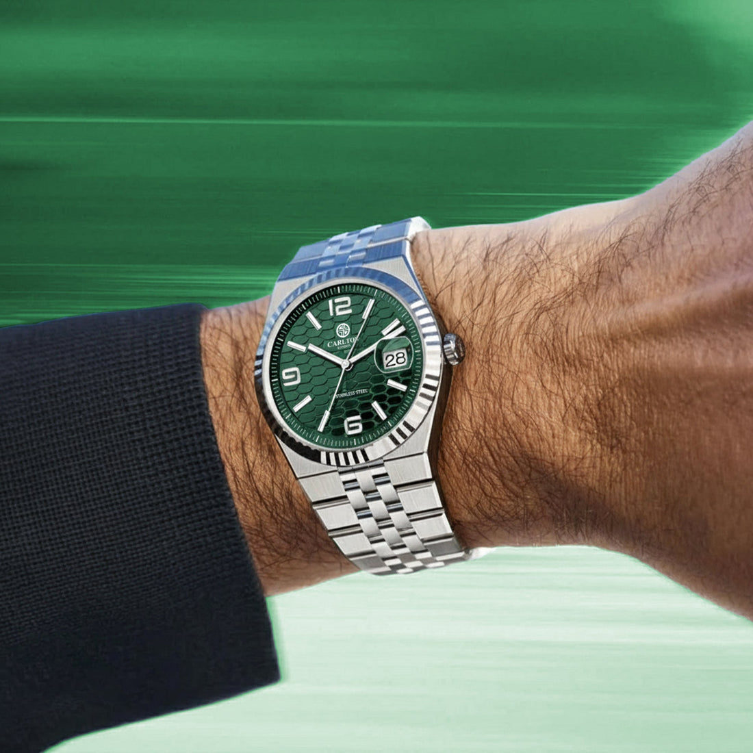 Carlton London Men Rover Green Analog Watch CL-ROVER-GRN