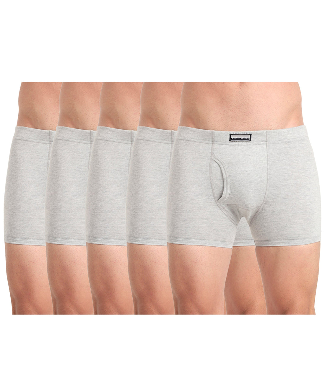 Boxer Brief GREY MELG Pack of 5 Cotton Spandex Fabric with Classic Fit Style 001