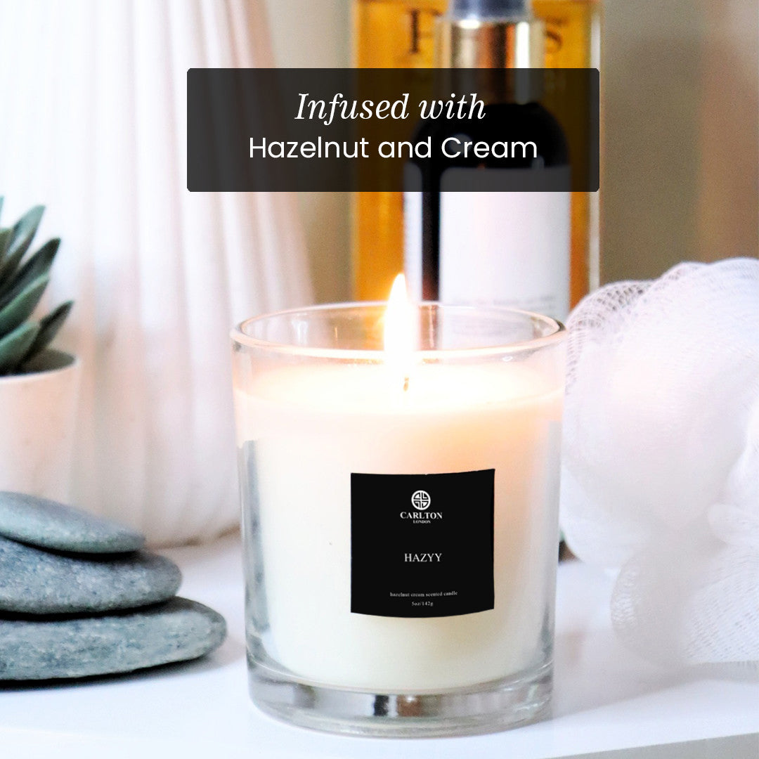 Hazyy Candle Fragrance : Hazeelnut Cream - 142Gm