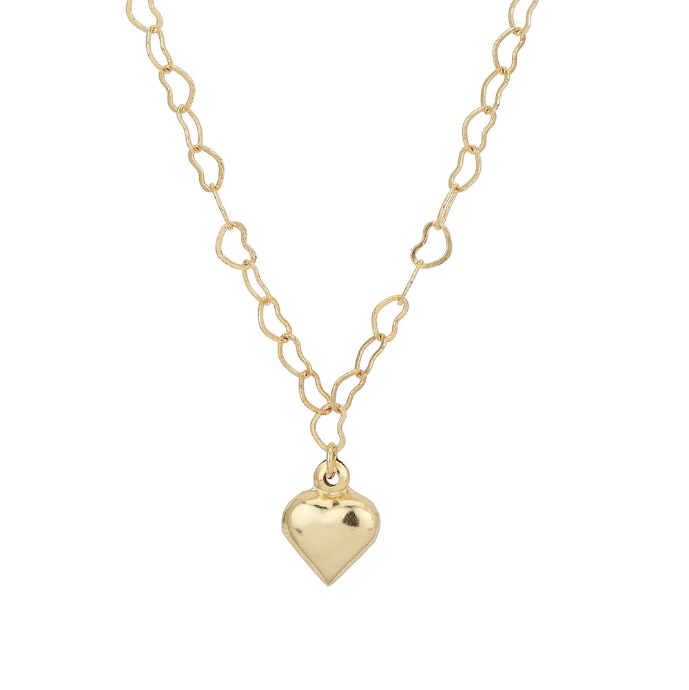 Carlton London Gold Plated Heart Shaped Necklace For Women