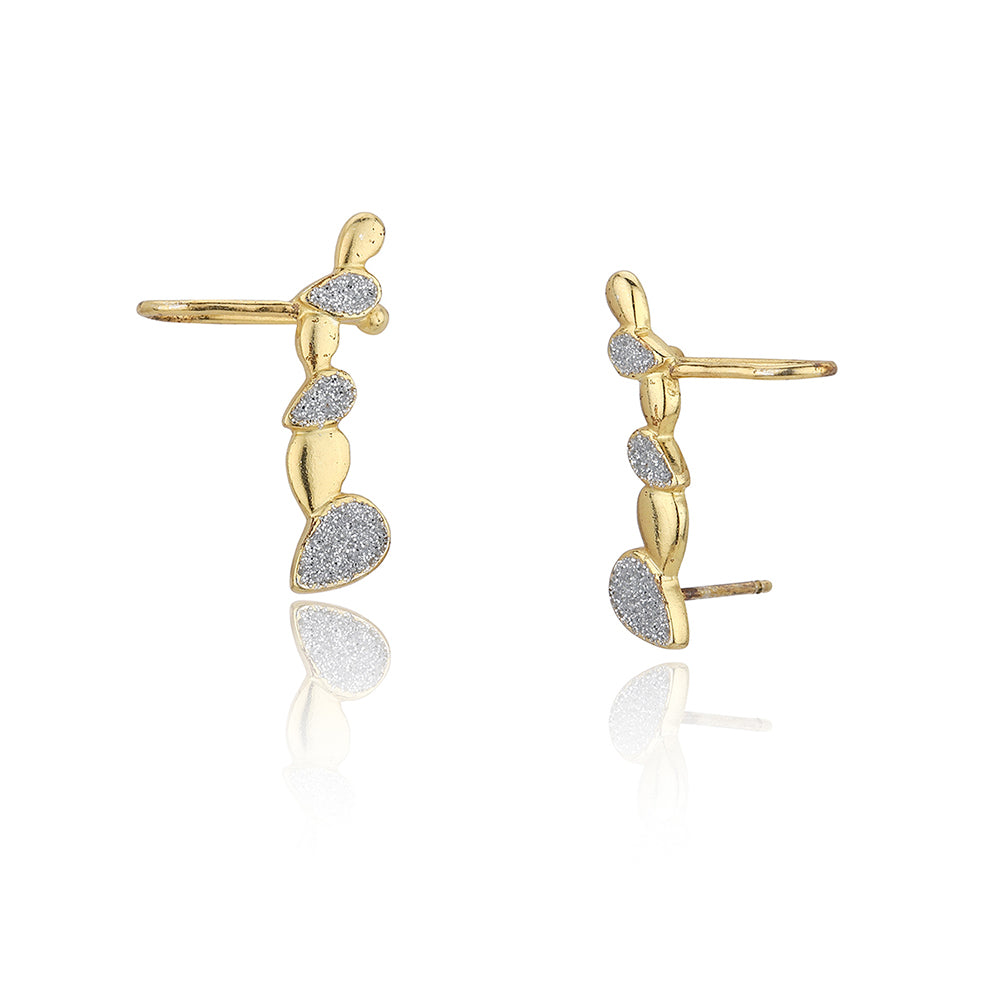 Ear climbers - Leaf earring - Climbing jewellery - Rivet earring – Livva  Østerby