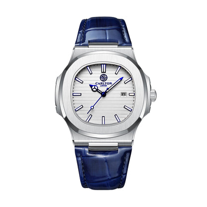 Carlton London Men Jordan White/Blue Analog Watch CLJOR-005