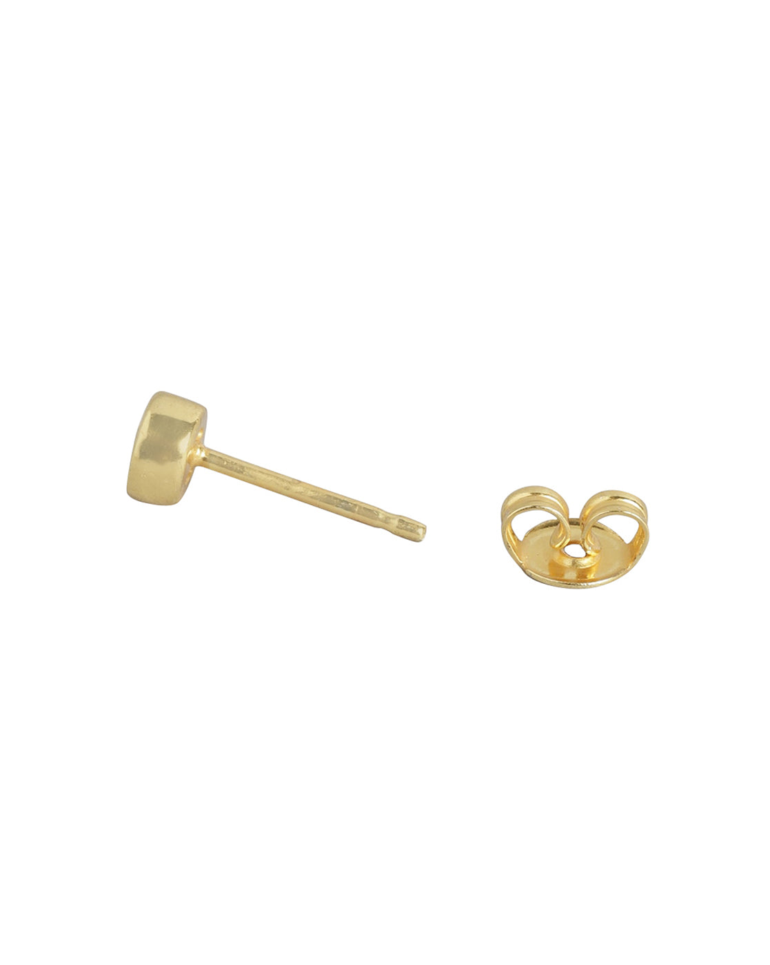 Set Of 2 18Kt Gold Plated With Cz &amp; Heart Stud Earring For Girls
