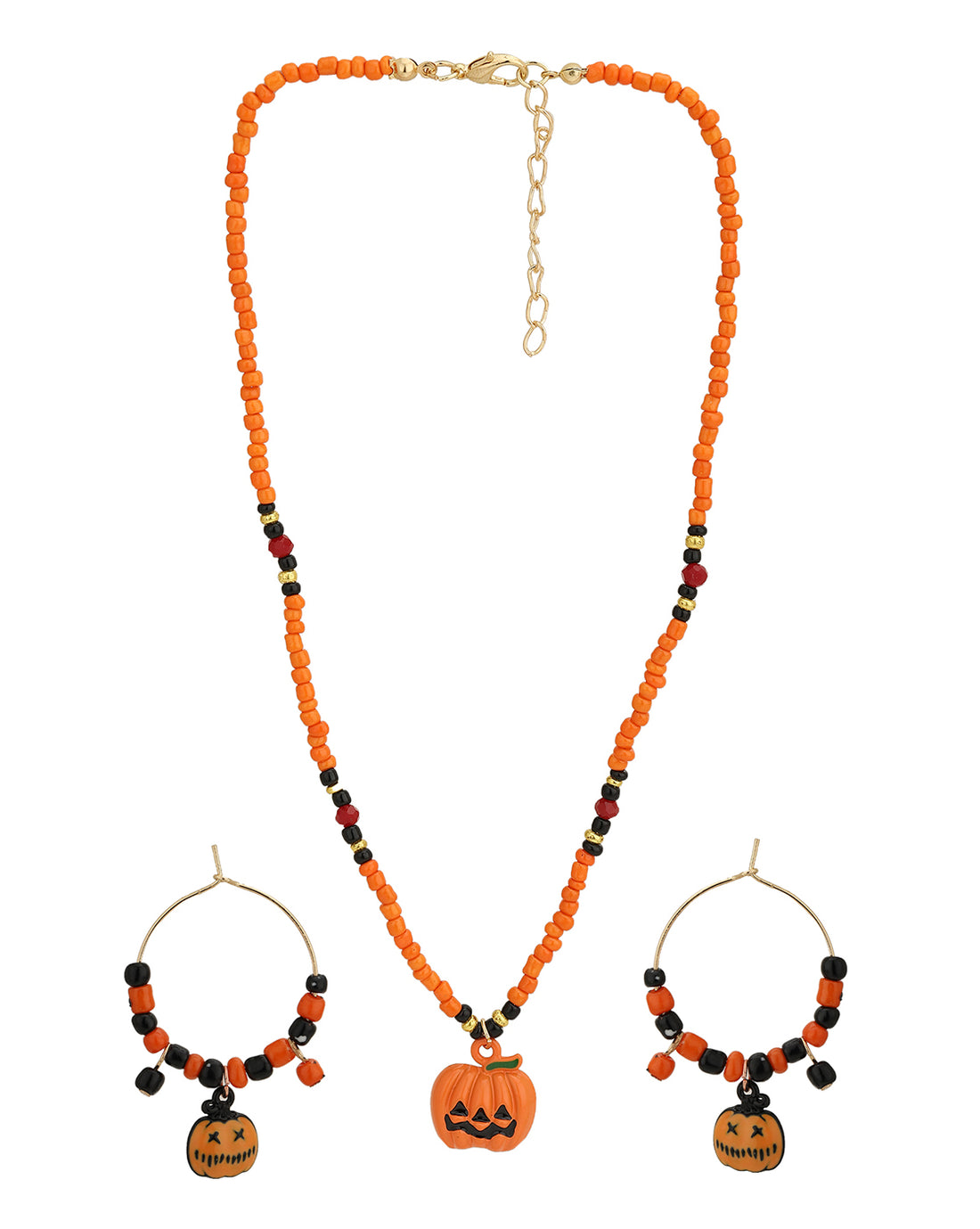 Gold Plated With Dangling Halloween Jewellery Set For Girl