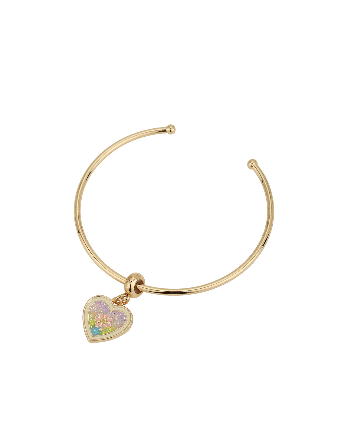 Gold Plated With Enamel &amp; Heart Jewellery Set For Girl