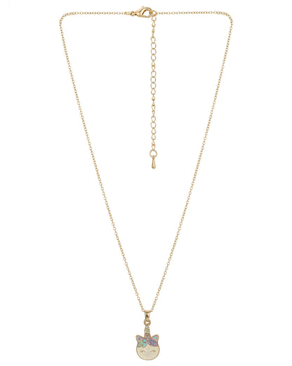 Gold Plated With Enamel Jewellery Set For Girl