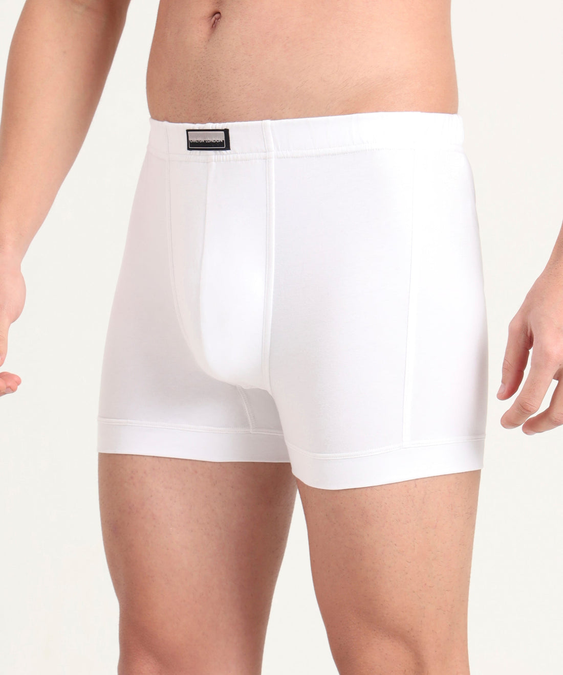 Trunk White Pack of 3  Cotton Spandex Fabric with Classic Fit Style 001