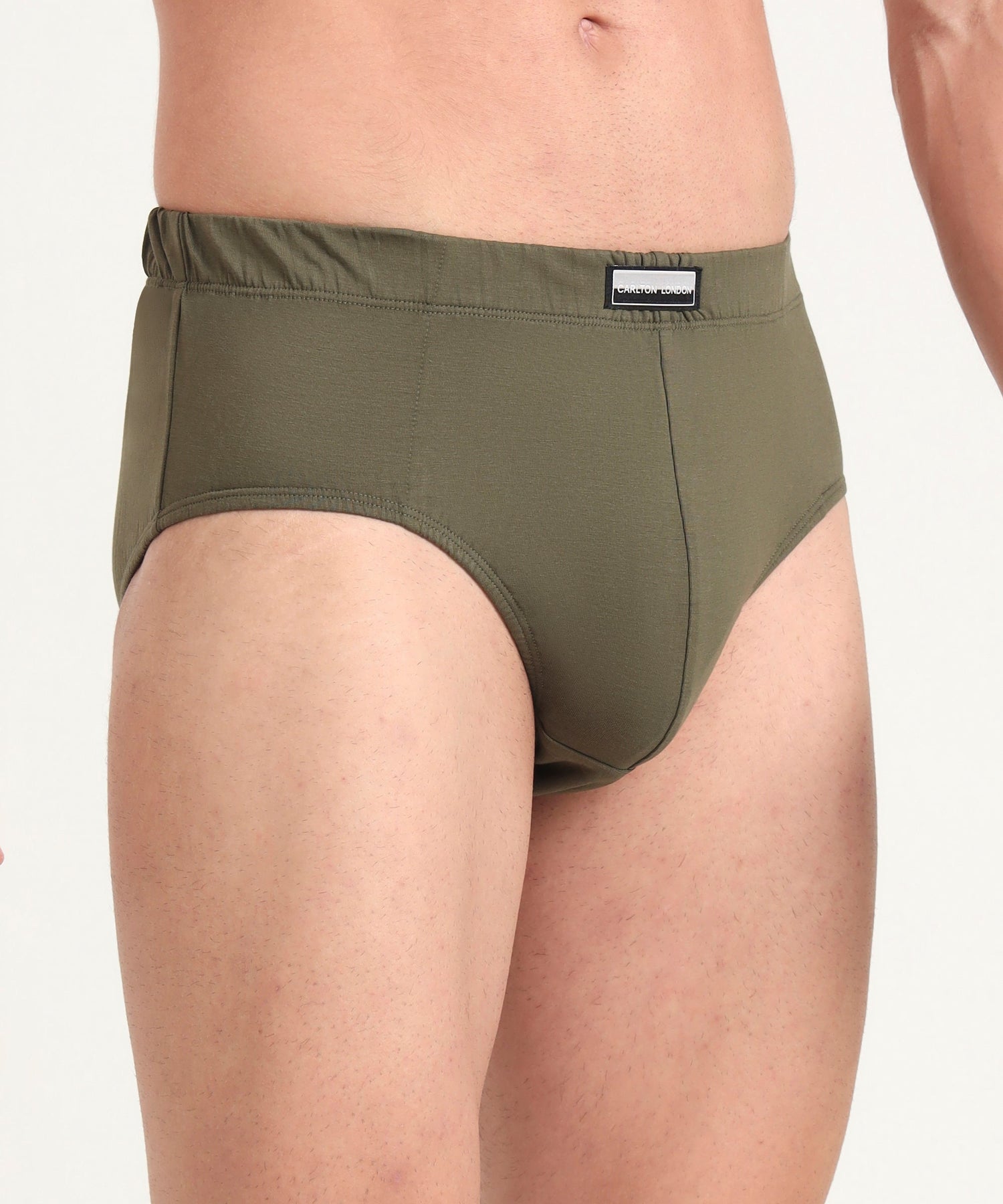 Brief Assorted Pack of 3  Cotton Spandex Fabric with Classic Fit Style 001