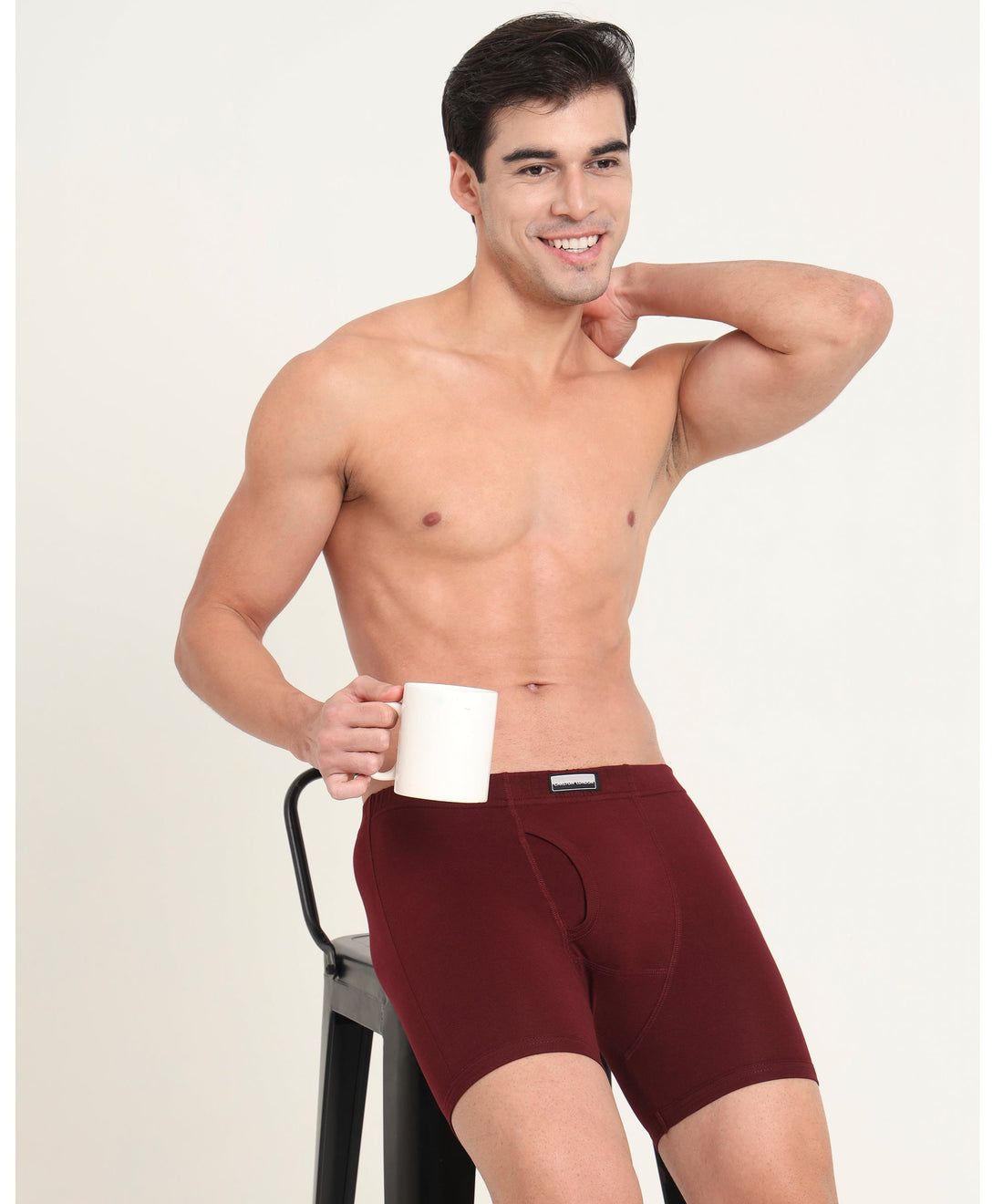 Boxer Brief Assorted Pack of 3  Cotton Spandex Fabric with Classic Fit Style 001