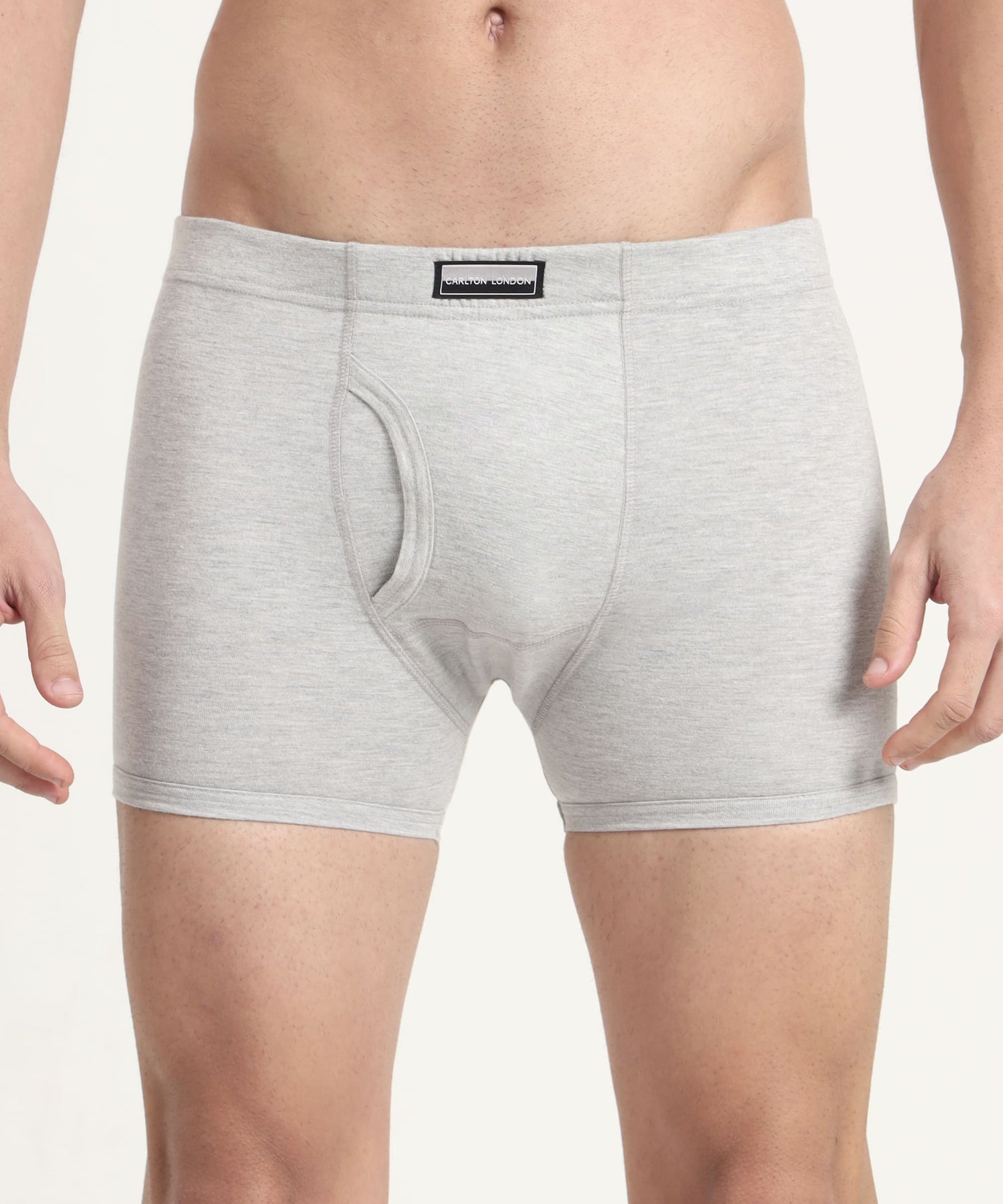 Boxer Brief GREY MELG Pack of 3  Cotton Spandex Fabric with Classic Fit Style 001