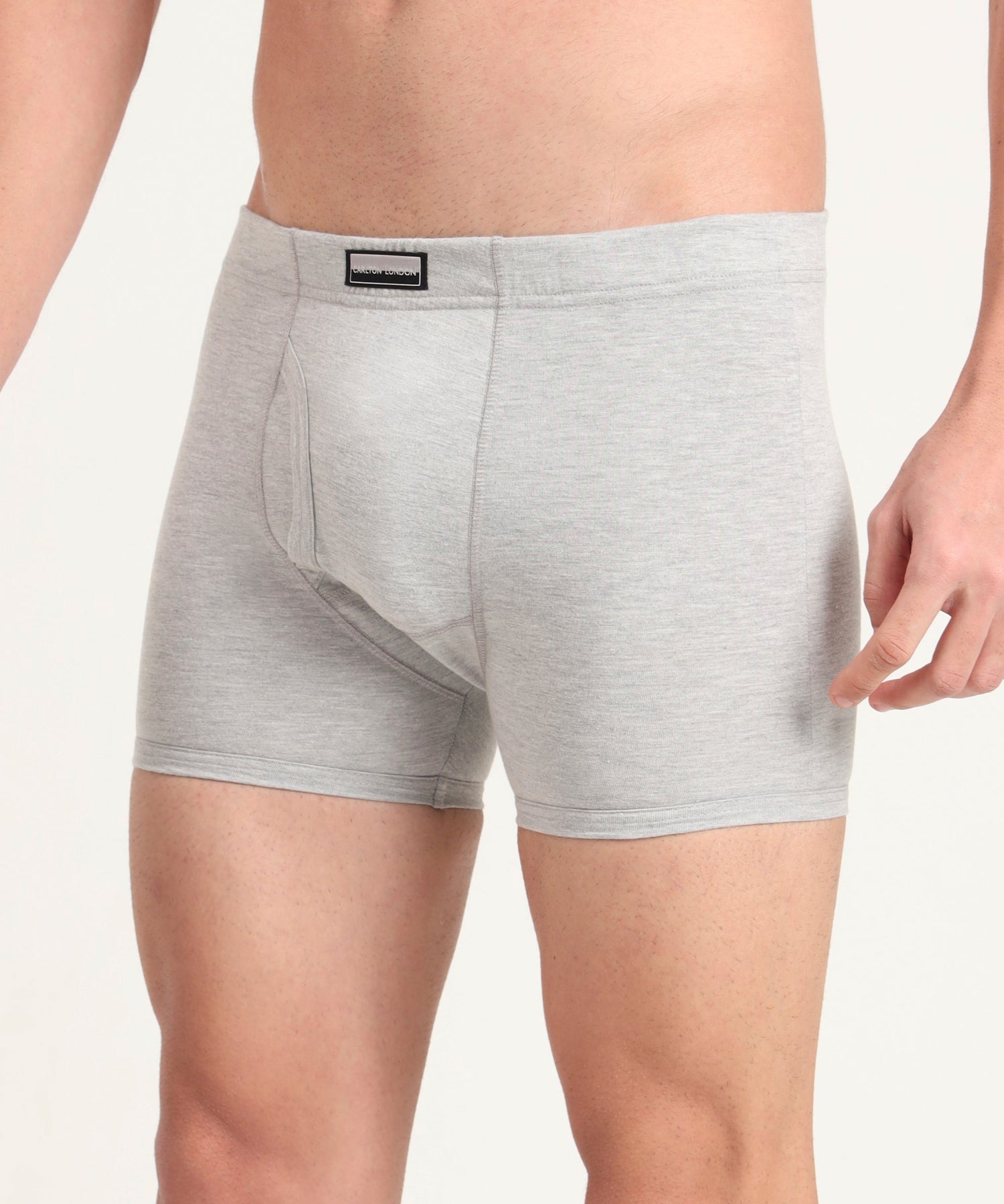 Boxer Brief GREY MELG Pack of 3  Cotton Spandex Fabric with Classic Fit Style 001