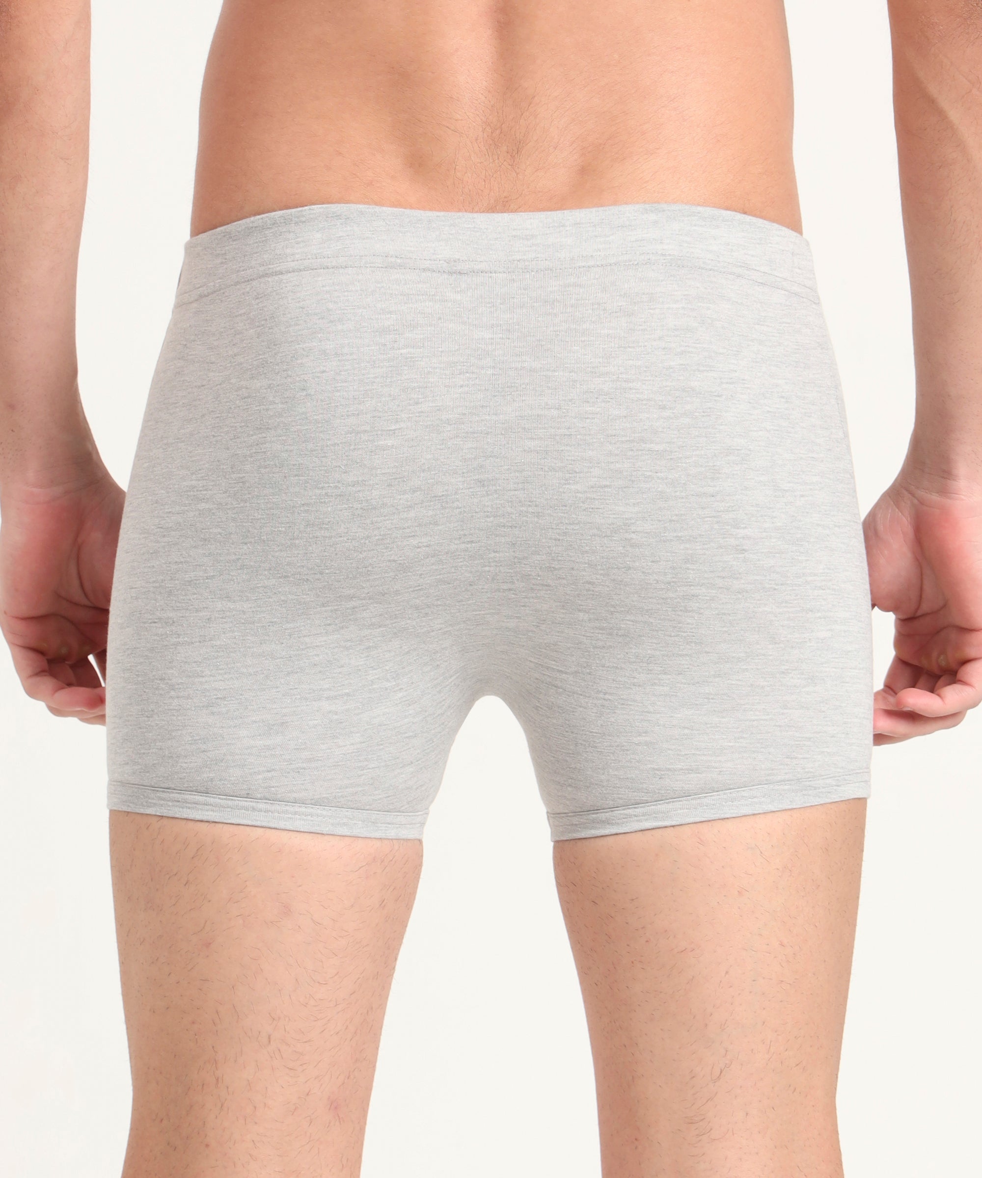 Boxer Brief GREY MELG Pack of 3  Cotton Spandex Fabric with Classic Fit Style 001