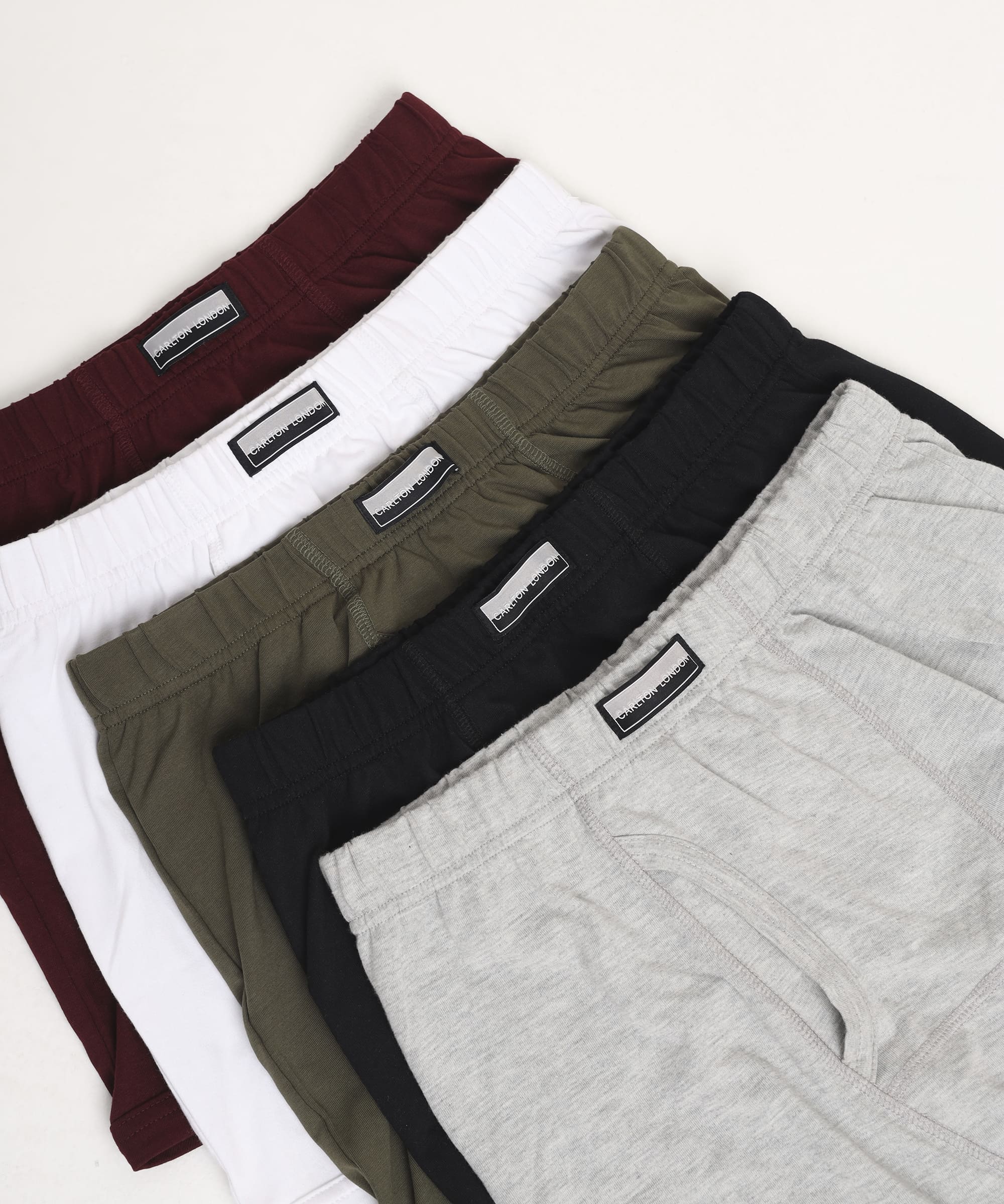 Boxer Brief Assorted Pack of 5  Cotton Spandex Fabric with Classic Fit Style 001
