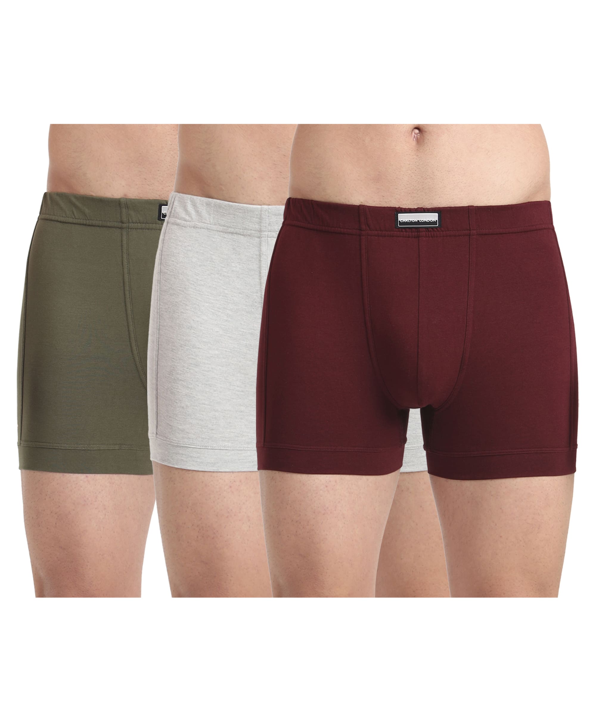 Trunk Assorted Pack of 3  Cotton Spandex Fabric with Classic Fit Style 001