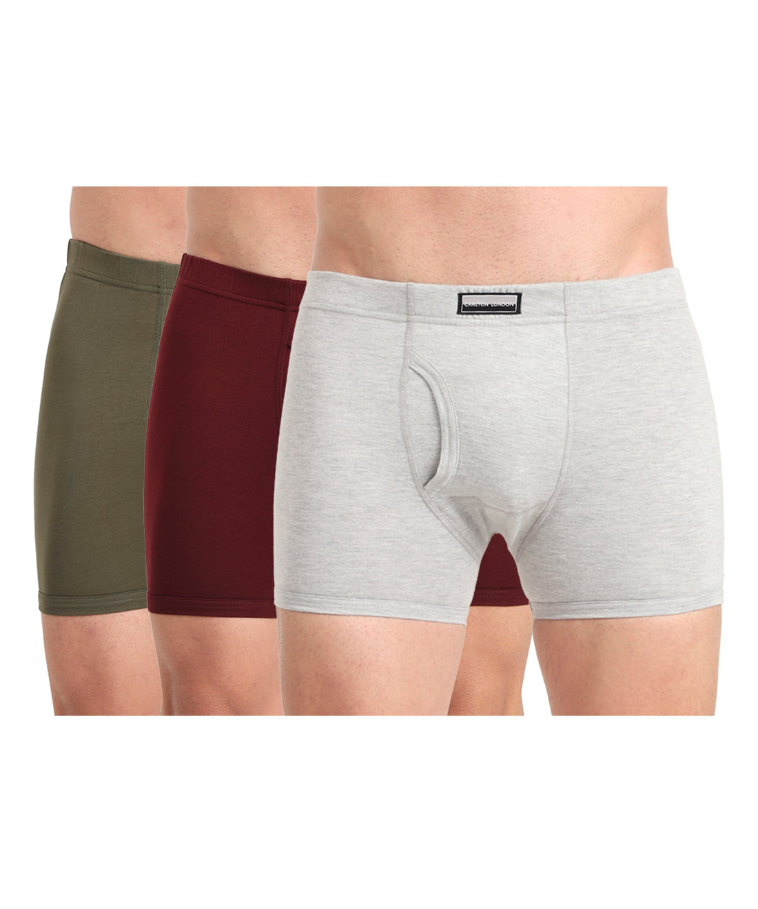 Boxer Brief Assorted Pack of 3  Cotton Spandex Fabric with Classic Fit Style 001