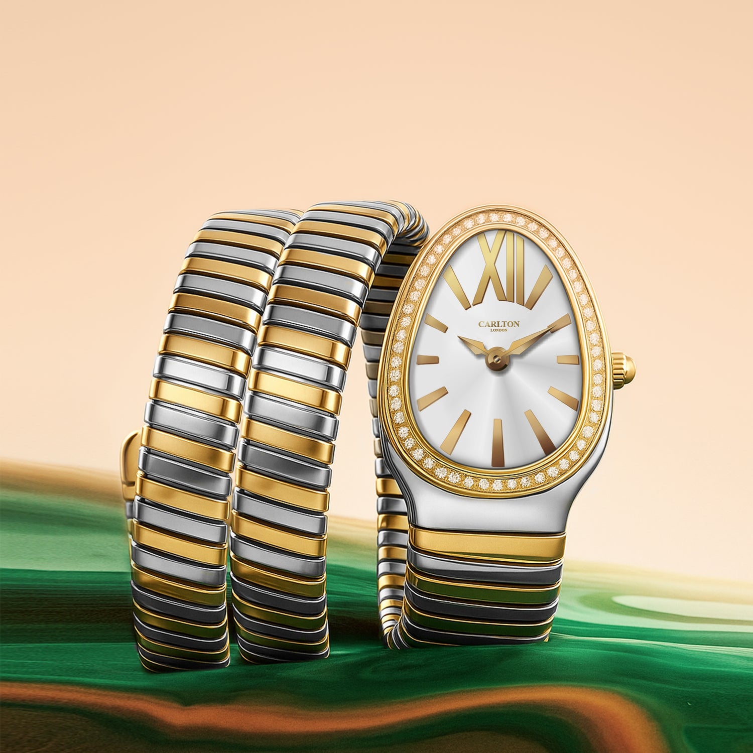 Carlton London Charmer Women Silver Stainless Steel Analog Watch - CLW-SNK-A2GL