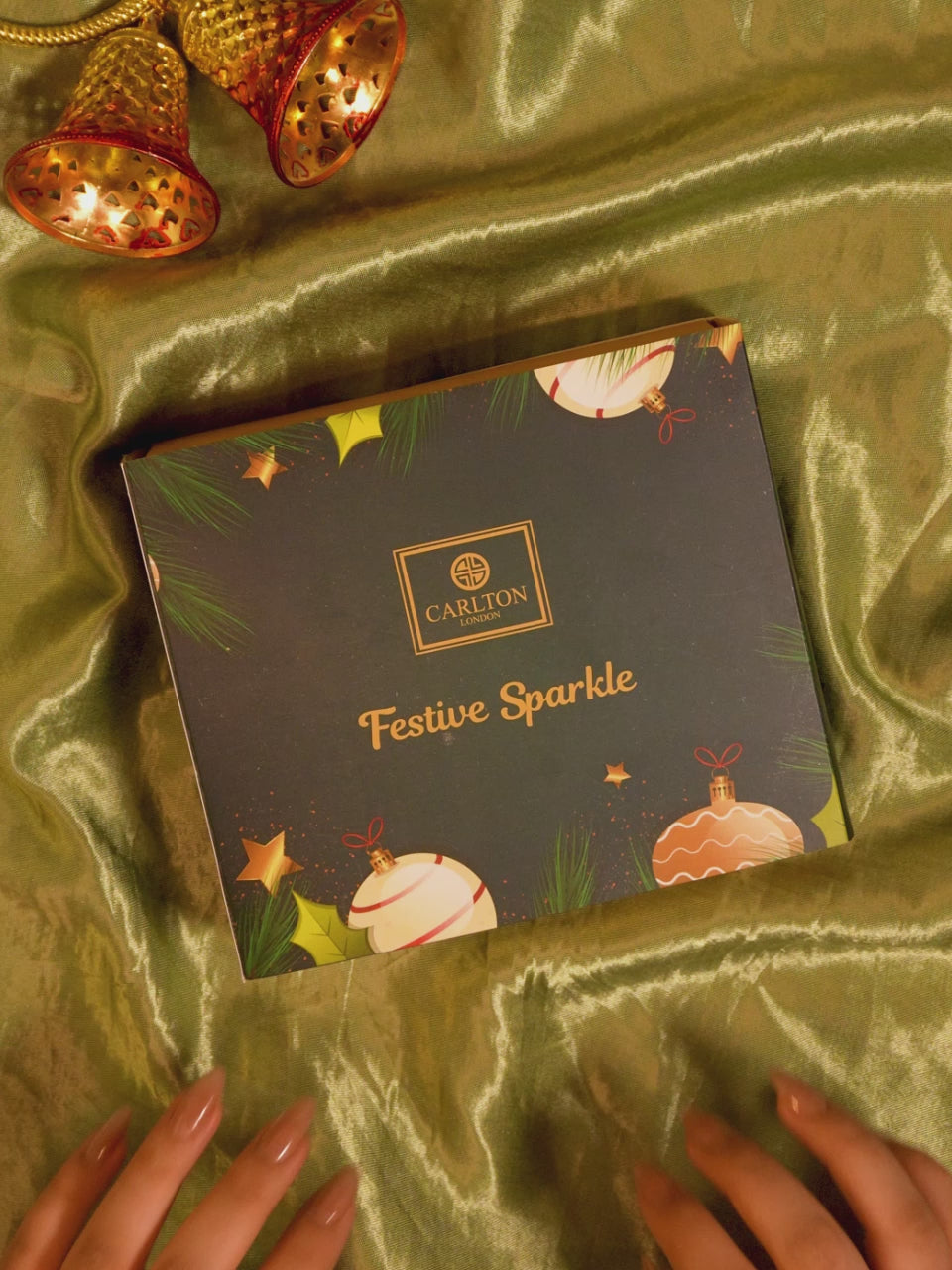 Red Luxe Kids Gift Box – Cherry Charm Bracelet &amp; Cherry Drop Earrings, Red Bow Clip &amp; Velvet Scrunchies Set