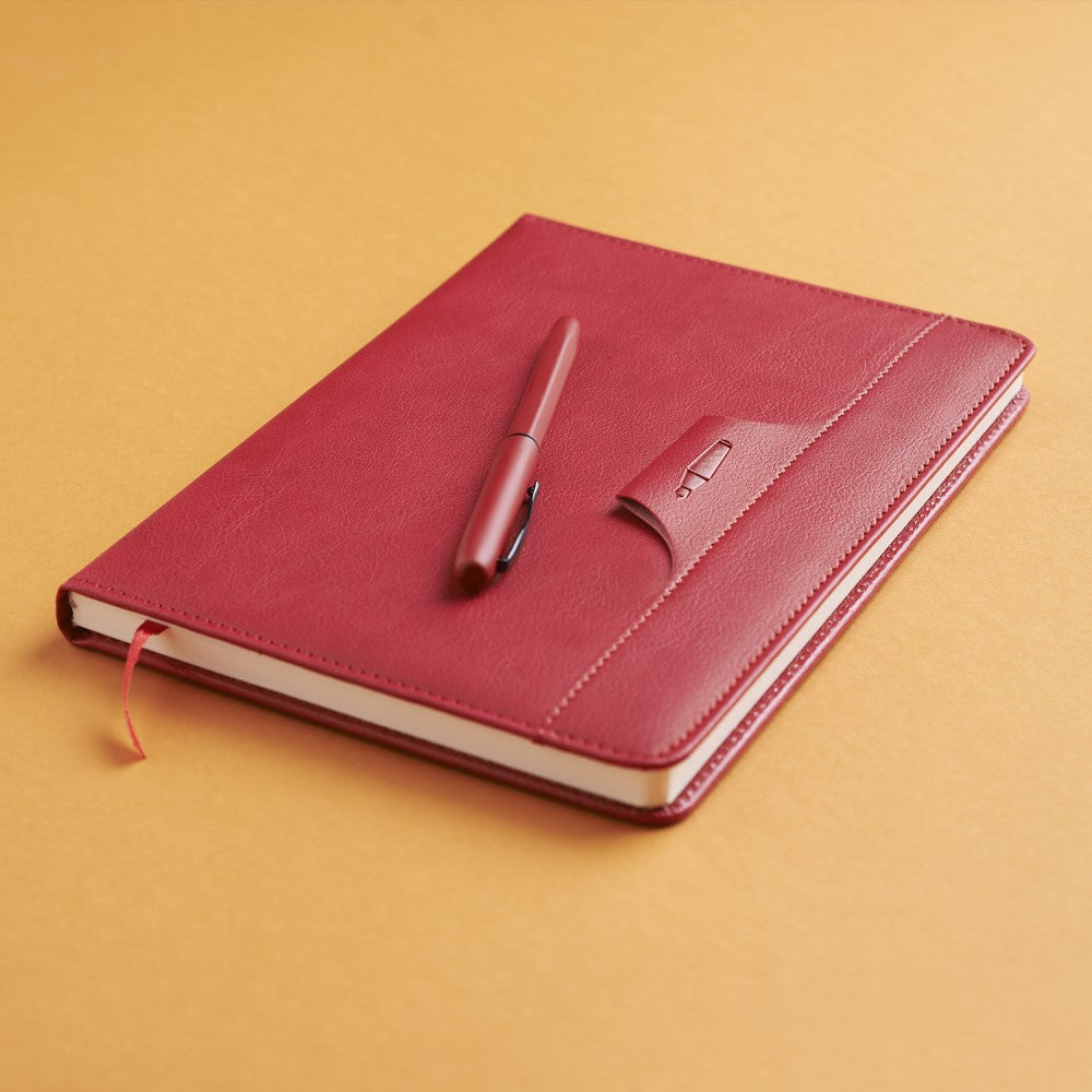 Carlton London Mini Magnet Red Pen with Diary - Compact Elegance for Daily Inspiration