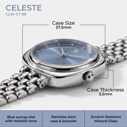 Celeste Blue Dial Women Analog Watch -  CLW-CT-88
